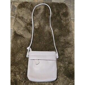 Bechamel Vintage Small Pastel Light Pink Soft Leather Crossbody Handbag 8x8x1
